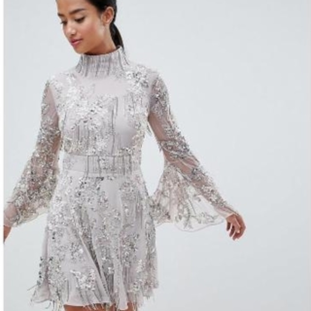 Asos Sequins Skater Dress